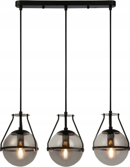 DROP Plafondlamp 3x E14 Zwart Glas - Elegant Modern Design