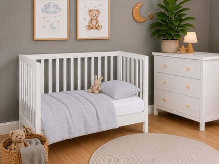 Ledikant Dekbedovertrek 100x135 Mousseline Muslin Strijkvrij