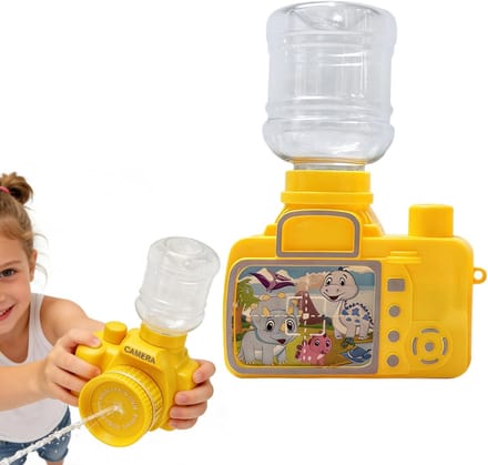 Watersproeier Camera - Waterpistool - Buiten spelen - Groot reservoir - 11 x 8 x 12 cm - Geel