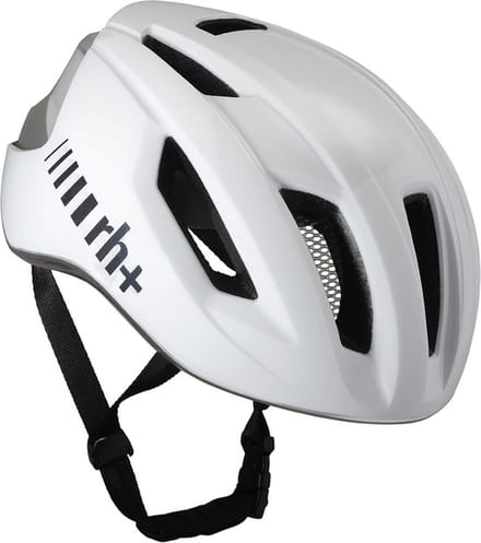 RH+ Fietshelm Compact Shiny White/Shiny Silver – L/XL (58-61cm)