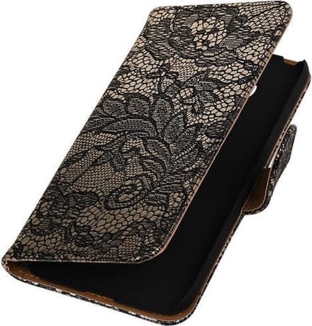 Zwart Lace booktype cover hoesje voor LG G5