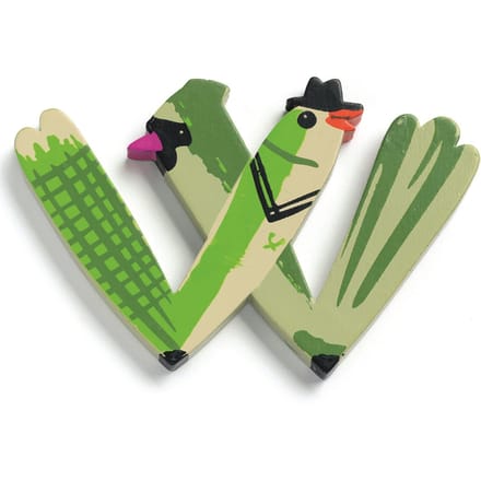 DJECO houten letter animal W