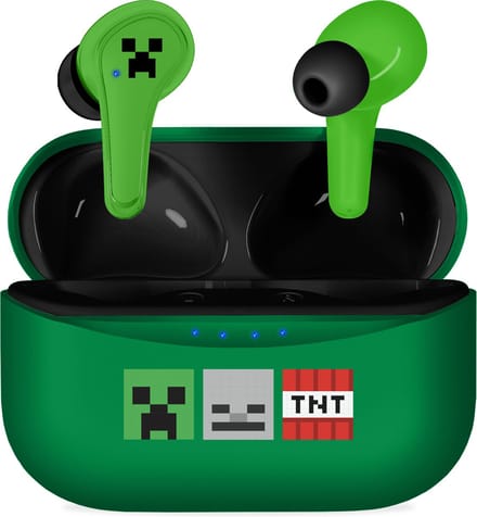 Minecraft - draadloze oordopjes - met oplaadcase - touch control - extra eartips - TWS earpods bluetooth