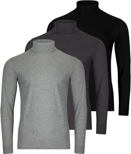 RAGMAN Heren shirt met rolkragen 3 pack Basic