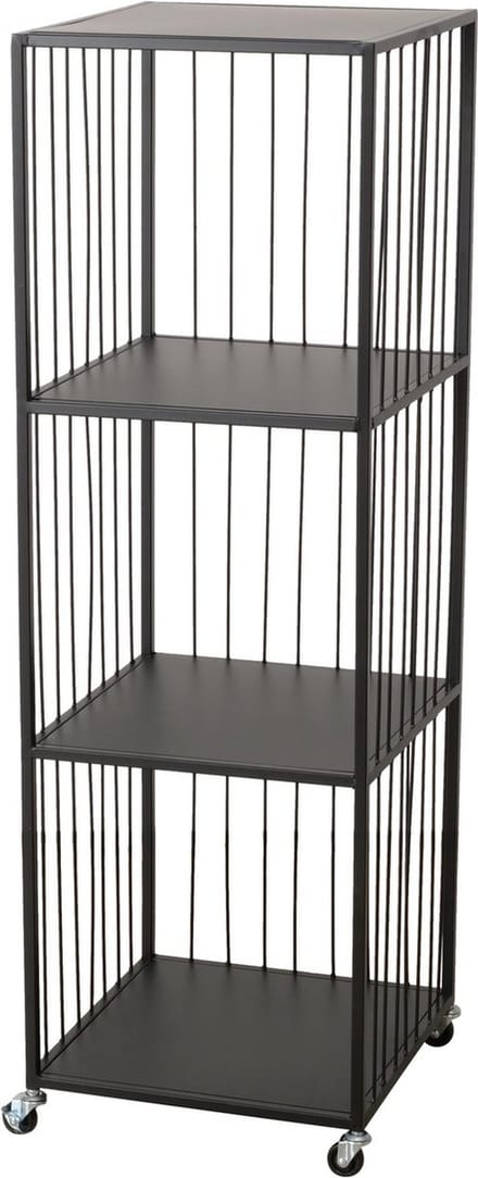 Boltze Stellingkast Cindy metaal zwart 119 cm hoog