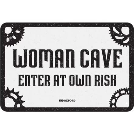 Garage metalen plaat Oxford Woman Cave