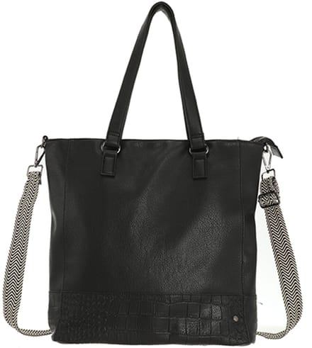 Black schoudertas / shopper Clever OLT17235