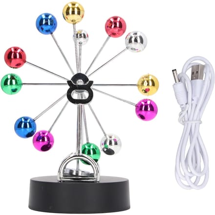 Perpetuum Mobile Machine USB Batterij Dubbel Gebruik Reuzenrad Balans Speelgoed Tafelblad Decoratief white