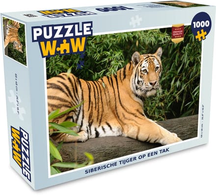 Puzzel Tijger - Boom - Bladeren - Legpuzzel - Puzzel 1000 stukjes volwassenen