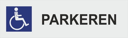 invaliden parkeerbord met paal, complete set!