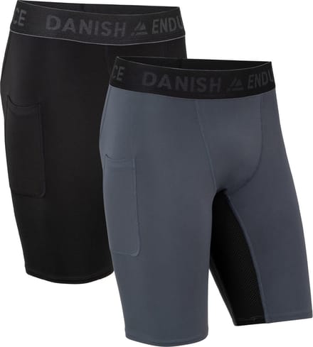 DANISH ENDURANCE Compressie Shorts - Hardloop Leggings Gym Sport & Workout - Heren - 2 Paar - M
