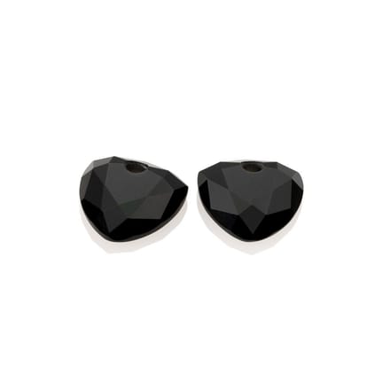 Sparkling Jewels Oorbel Edelstenen - Onyx Trillion Cut EAGEM07-TRI