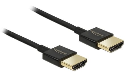 Delock HDMI Aansluitkabel HDMI-A-stekker, HDMI-A-stekker 1.50 m Zwart 84772 4K UHD, Vergulde steekcontacten HDMI-kabel