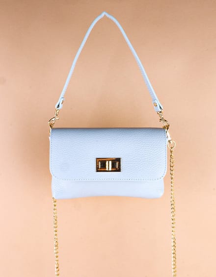 Giuliano handtas Isha - Licht blauw - Dames - Made in Italy