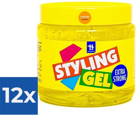 Hegron Haargel Pot  Extra Strong 1000 ml - Voordeelverpakking 12 stuks