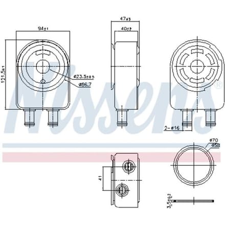 Olie radiator NISSENS 91451