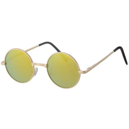 kinderzonnebril rond revo glas geel 5-8jr - 100% UV cat 3