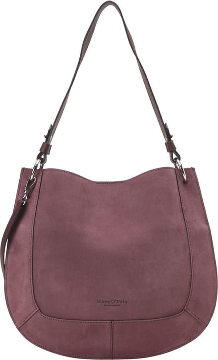 Marc O'Polo Leren Schoudertas Tonja Hobo Bag Twilight (rood)paars