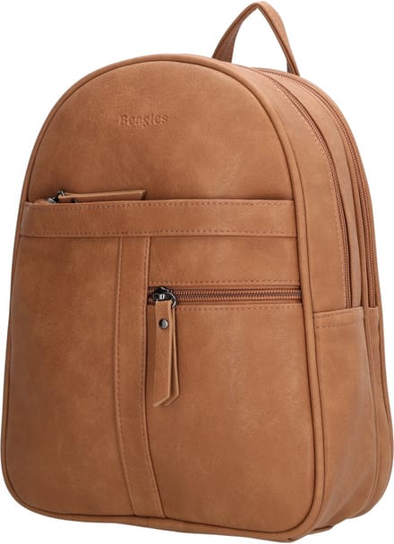 Beagles Majorca Rugzak - Dames - Verstelbare Schouderbanden - Met Ritsvakken - Daypack - Rugtas - Camel