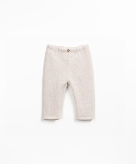 PLAY UP Jersey Legging G Broeken Unisex - Ecru - Maat 98