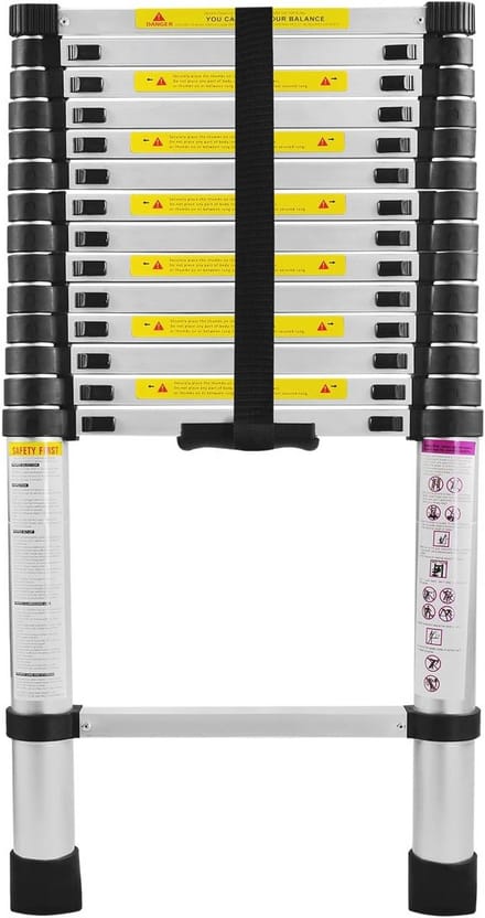 Telescopische Ladder Uitklapbaar Multifunctioneel 4,4 Meter - Aluminium Ladder Tot 150 kg