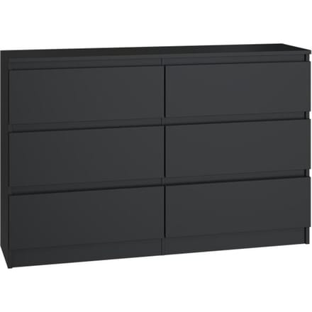 M6 MALWA LADENKAST 120CM 6 LADEN ZWART