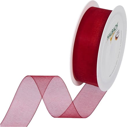 Organza lint - Wijnrood