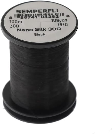 Extra Sterke Vliegbinddraad 30D Nano Silk | Dunne en Fijne Bindgaren Zwart 100m