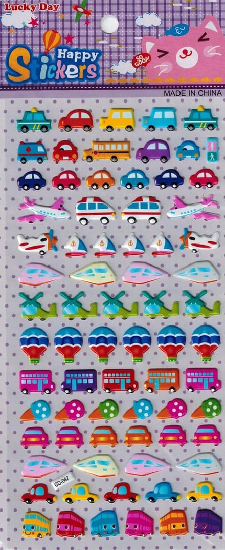 Puffy Stickers - Voertuigen