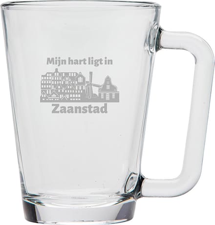 Gegraveerde theeglas 26cl Zaanstad