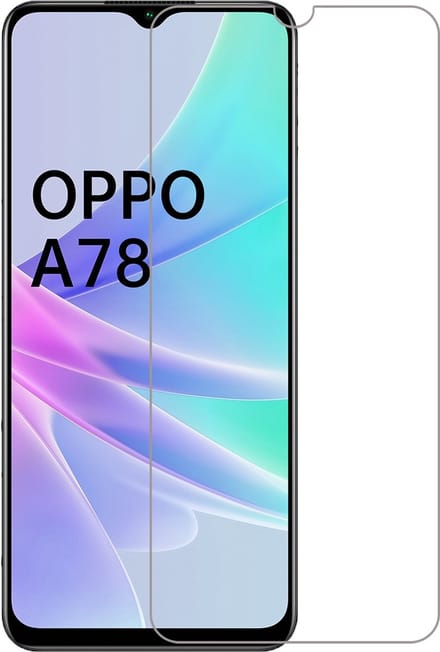 Screenprotector - Geschikt voor OPPO A78 5G - Extra Sterk - Beschermglas - Gehard Glas - Tempered Glass - Screen Protector - Bescherm Cover