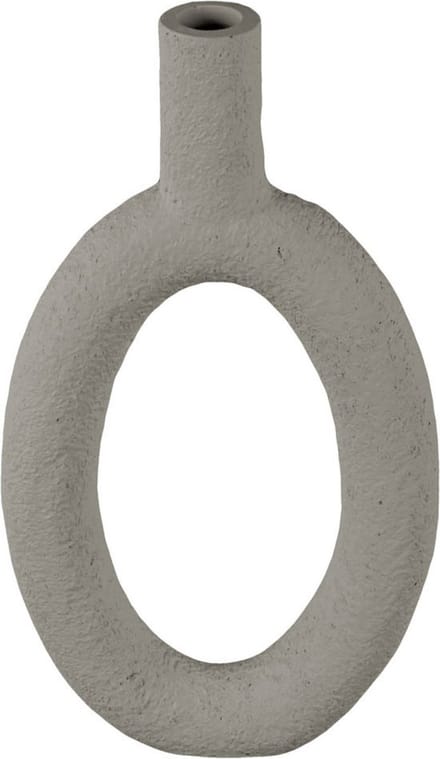 Present Time Vaas Ring - Polyresin - Ovaal Hoog Grijs - 16,5x3,5x31cm - Modern