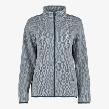 Kjelvik dames vest gebreid blauw - Maat M