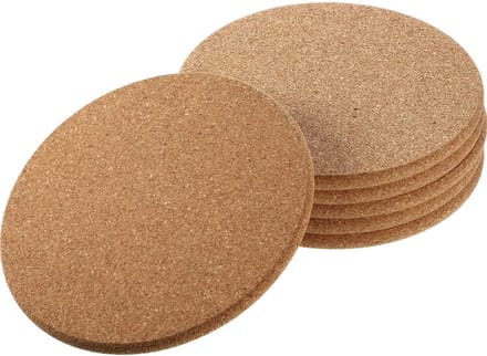 Go Go Gadget - Pannen onderzetters - Kurk - Ø20cm - 1cm dik - Set van 6 stuks