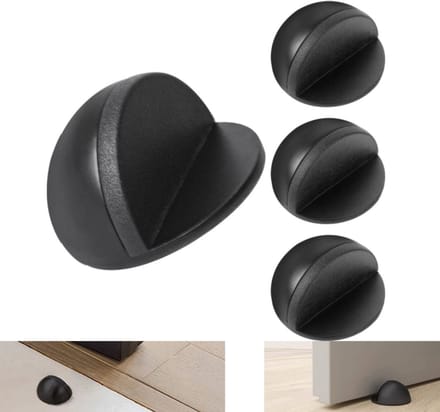 4 x Vloerdeurstopper - Deurstoppers - RVS - Geluiddemper - zonder boren（45 x 5x 26MM）