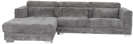 Tower Living Brighton Chaise L + 3-AR - fabric XS85 19 Light grey