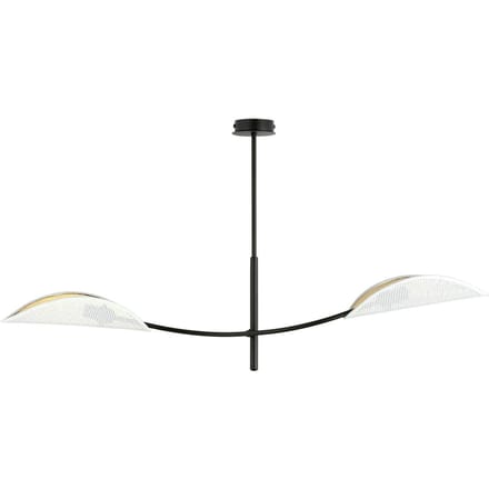 EMIBIG LIGHTING Plafondlamp Lotus, zwart/wit/goud, 2-lamps