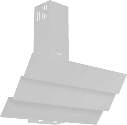 Wiggo WE-D933G(W) – Schuine Afzuigkap 90 cm – Wit Triple Glas – LED Verlichting – Touch Control – 5 jaar garantie