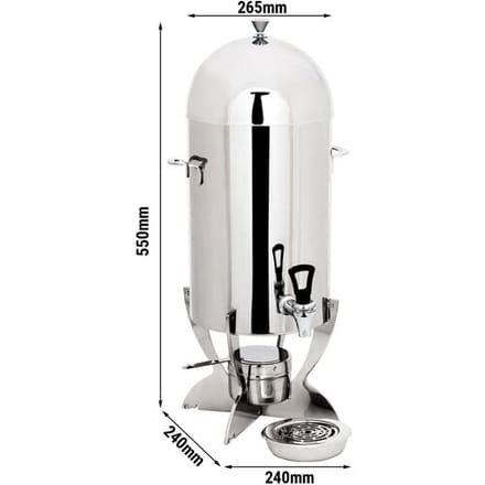 GGM Gastro Heißgetränkespender - 5 Liter - Chrom Zilver
