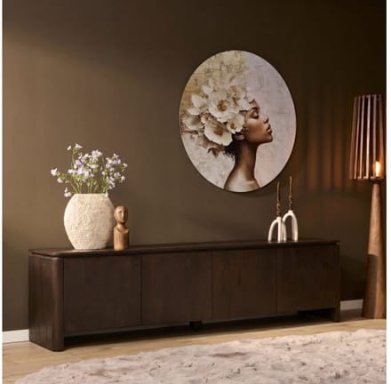 Starfurn - Tv-meubel Dallas 210 cm mangohout - bruin