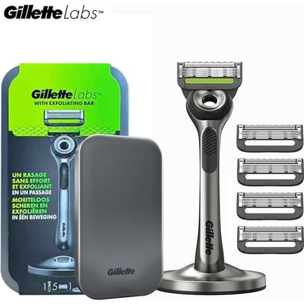 GilletteLabs With Exfoliating Bar Van Gillette - 1 Scheermes - 5 Scheermesjes - Magnetische Houder - Travelcase