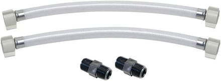 Pomp Geluiddemper Kit - Trillingsdemper - Sanitaire Systemen - Directe Aansluiting - 2x 36" Slangen - Zilver