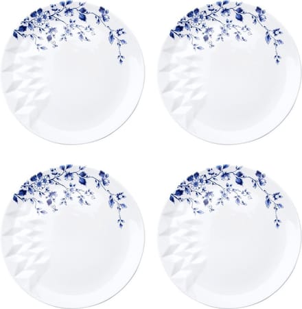 Heinen Delfts Blauw - Dinerbord Blauw Vouw - Porselein - 27 cm - 4 stuks