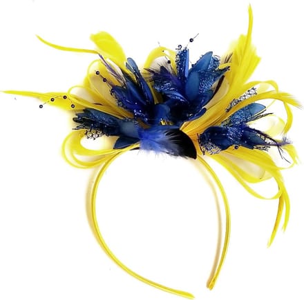 Dames Feathers Hoofddeksel Geel Blauw Haaraccessoire Bruiloft Feest Hoofdband