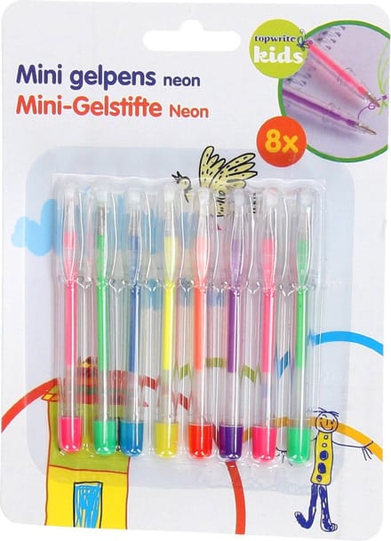 Mini Gelpennen, 8st.