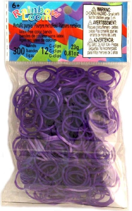 Rainbow Loom Elastiekjes - Rubber Bands Metallic Purple - 300