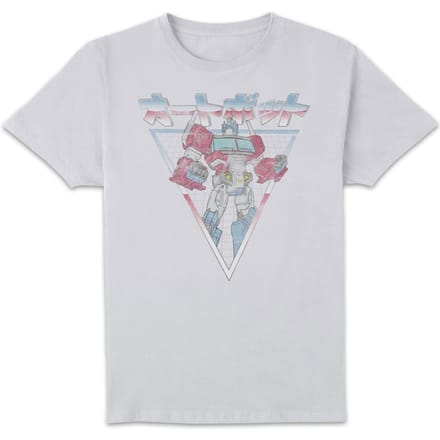Transformers Optimus Prime Retro Japans t-shirt - Wit - S