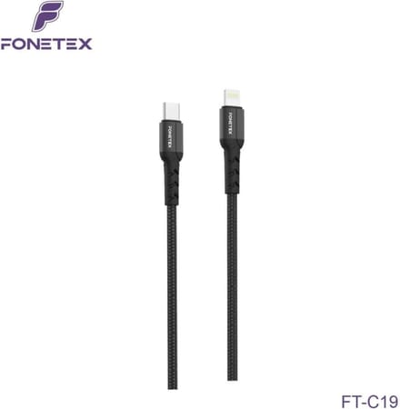 FoneTex 3m USB-C To 8 Pin Kabel - Voor iPhone/iPad - Data Kabel - 60W