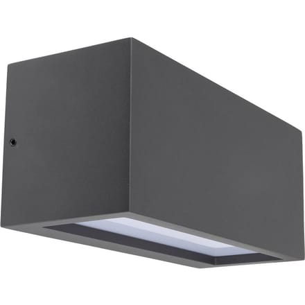 Deko-Light Buitenwandlamp Rilongo gesloten, up/down, aluminium, donkergrijs