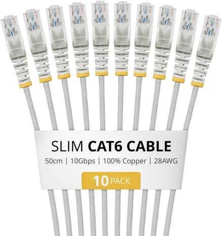 StarTech.com N6PAT50CMGRS10PK netwerkkabel Grijs 0,5 m Cat6 U/UTP (UTP)